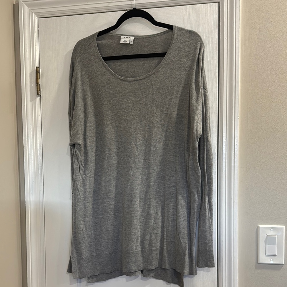 DKNY Heather Gray Long Sleeve Shirt